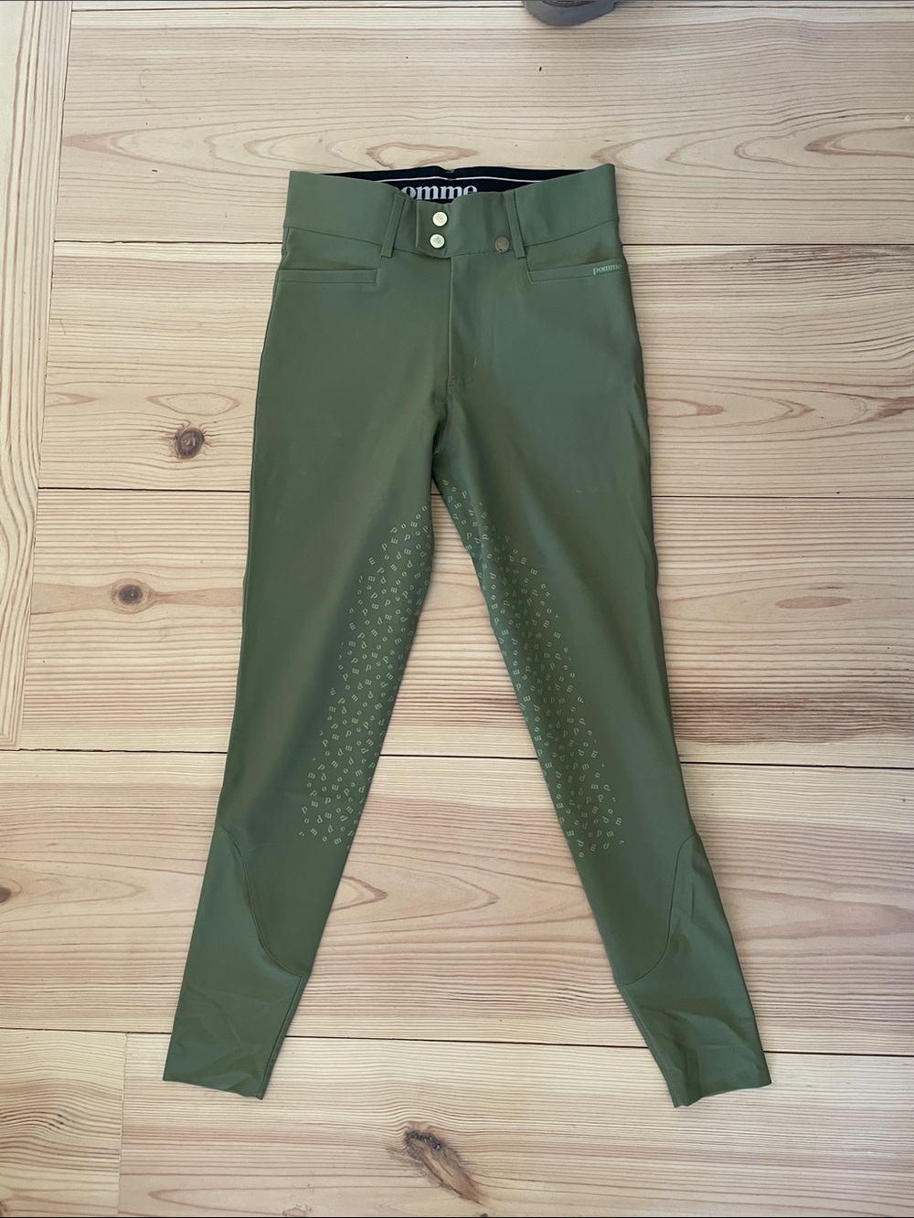 Pomme Nellie Breeches Bling, Olive , full seat